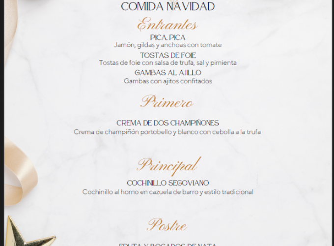 Menú Navidad en PDF