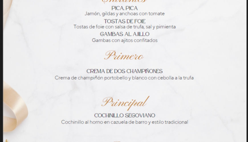 Menú Navidad en PDF